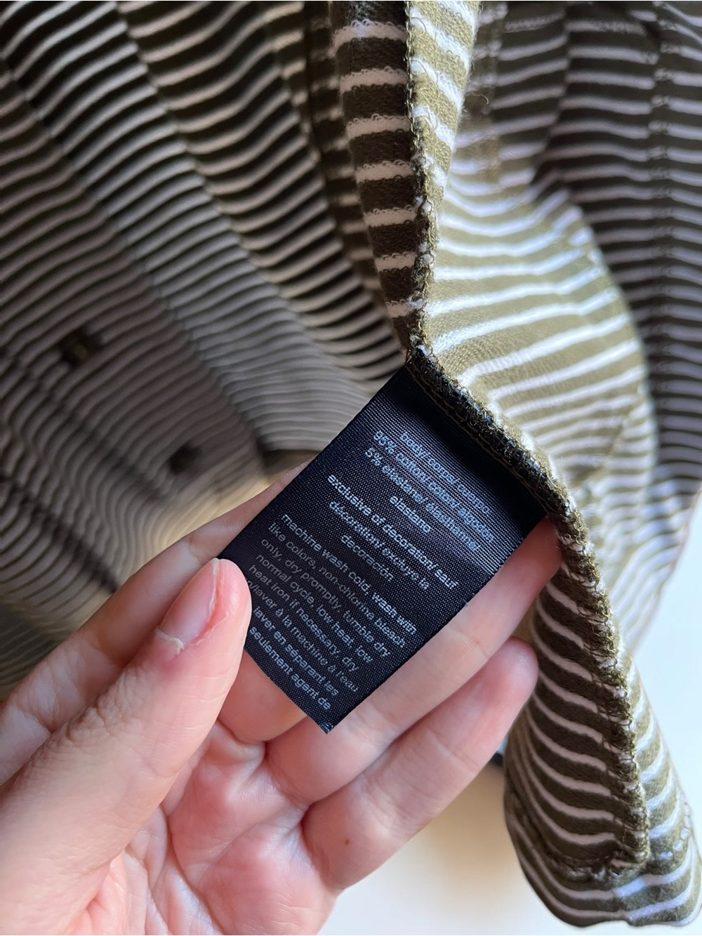 Tommy Hilfiger Olive Green & White Striped Military-Style Blazer NWOT Size M - Picture 5 of 9